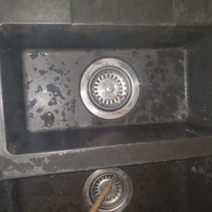 Kitchen sink plug hole unblocked